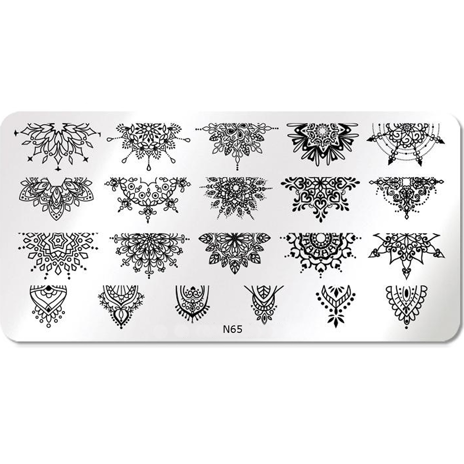 Nail Art Stamping Schablonen Schneeflocken
