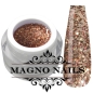 Preview: Braunes Glitter Gel mit Multicolor Rot glitter