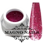 Preview: Rot Pink Glitzergel Glitter Gel mit Silber Partikel