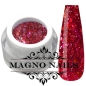 Preview: Farbgel rot mit Glitter Pailetten deckend