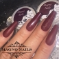 Preview: Matte Nägel mit Schnörkel in Bordeaux