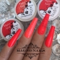 Preview: Sommernägel - Naiart Idee - Pink Neonrot Neon Red Schnörekl Matt