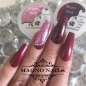 Preview: Naildesign Ideen - Dunkelpink Flieder Stamping