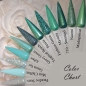 Preview: Hell Mint Grün Farbpalette Farbtips Nageltips Farbkarte aufgetragen