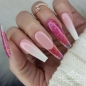 Preview: Nude Pink Braun Pailetten Herbstnägel Autumn Nageldesign Ideen Nägelideen passende Muster Herbst