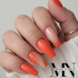 Preview: Farbgel - Strawberry Neon Coral kurze Nägel Nageldesign Ideen