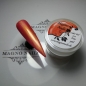 Preview: Feuerrot Rot Herbst Metallic Perl Pearl UV Gel aufgetragen deckend