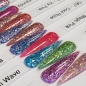 Preview: Nail Bunte Glitter Gele - Lila Blau Rot Beige Mixglitter