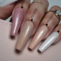 Preview: Hellrosa Glitter Gele mit Golg Shimmer