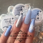 Preview: Blaue Winternägel mit Schneeflocke