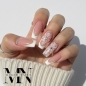 Preview: Winter Nageldesign Ideen - Schlichte Make Up Gele - Altrosa UV Gel