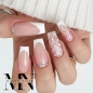 Preview: Make Up Rosa Nade - French Nägel mit Schneefliocken - Winter Design