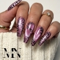 Preview: Nageldesign mit Cat Eye Soft Plum Tiger und Leo Look
