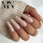 Preview: Marmor Rosegold - Nageldesign mit rosegold Flakes Flocken