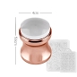 Preview: Nail Art Stamping Stempel mit Scraper rosegold