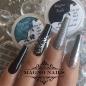 Preview: Schwarz Silver Nägel Schnörkel