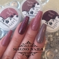Preview: Naildesign Ideen - Herbst Nägel Braun Nude Glitter