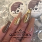 Preview: Naildesign Ideen - Halloween Nägel Braun Nude Gold