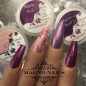 Preview: Pink Lila Nageldesign Ideen für den Herbst