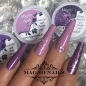 Preview: Naildesign Ideen - Herbst Nägel Braun Lila Flieder Glitter