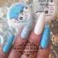 Preview: Naildesign Ideen - Blau Nägel Hellblau Weiss Gliltter