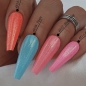 Preview: Neonpinkes Glitter Gel mit weißem Glitter
