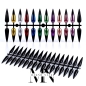 Preview: Präsentation Stiletto Tips mit 240 Tips schwarz Nageldesign Nägel Nails Nagelstudio - Color Chart schwarz