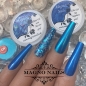 Preview: Nageldesign Ideen - Blaue Pailetten Gel - Chrome Nägel