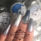 Preview: Flip Flop Gel Nägel Silver Strasssteine Nägel
