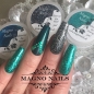 Preview: Winternägel - Nail Art Ideen - Nageldesign Grün Schwarz