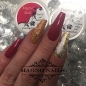 Preview: Rot Gold Glitter Goldblatt Herbstnägel Nageldesign Ideen - Nails