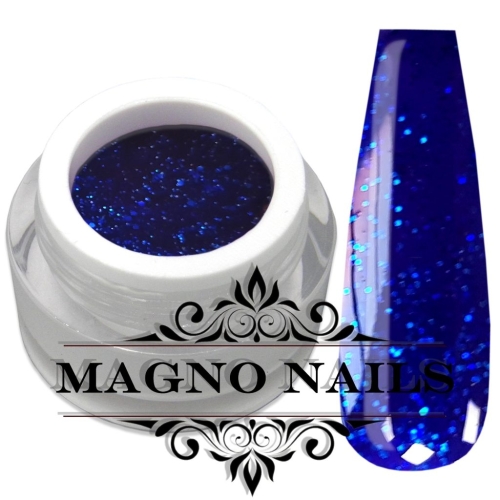 Blaues Metallic Glitter Gel deckend