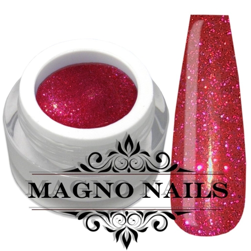 UV Gel - 1332 - Glitter Gel - Fancy Red rot Glitzer Gel Glitzergel Nageldesign Nägel Nails Nagelstudio