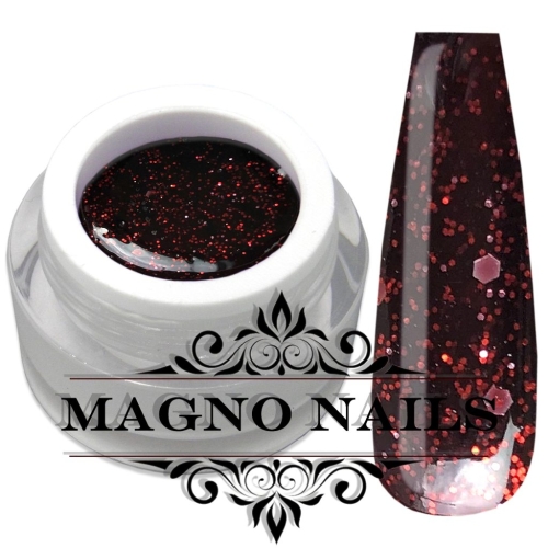 Weinrote Glitter Gel für Winter Nägel