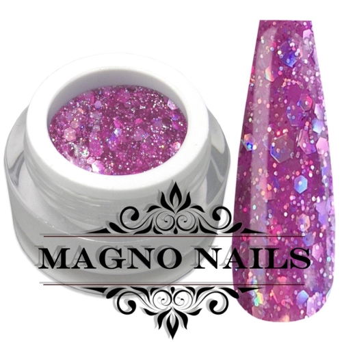 UV Gel - 1369 - Glitter Gel - Bright Grape Violett pailetten Glitzer Gel Glitzergel Nageldesign Nägel Nails Nagelstudio