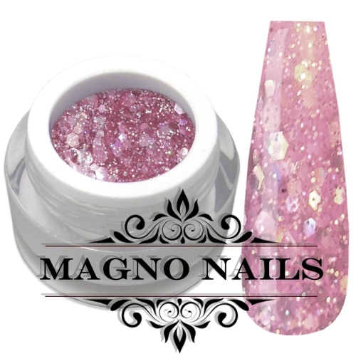 Rosa Glitter Gel - Rainbow Pink