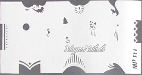 Preview: Nageldesign Nailart Nail Art Airbrush Schablone viele Designs
