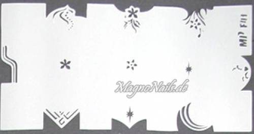 Preview: Nageldesign Nailart Nail Art Airbrush Schablone viele Designs