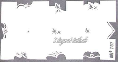 Preview: Nageldesign Nailart Nail Art Airbrush Schablone viele Designs
