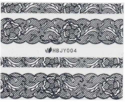 3D Lace Metallic Sticker - silber Ornamente Seblstklebende Aufkleber Nagelsticker Nagelaufkleber