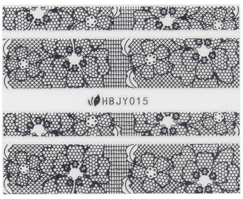 3D Lace Metallic Sticker - silber Ornamente Seblstklebende Aufkleber Nagelsticker Nagelaufkleber