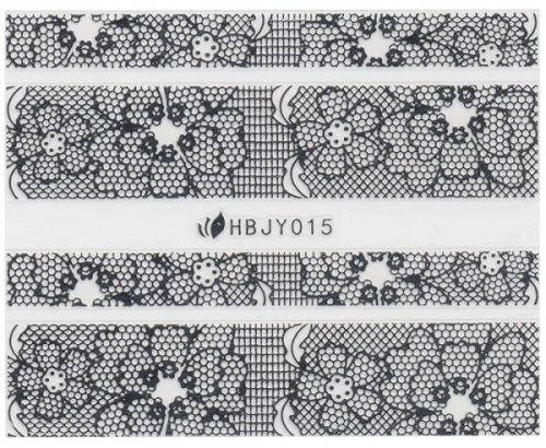 3D Lace Metallic Sticker - silber Ornamente Seblstklebende Aufkleber Nagelsticker Nagelaufkleber