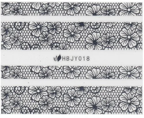 3D Lace Metallic Sticker - silber Ornamente Seblstklebende Aufkleber Nagelsticker Nagelaufkleber