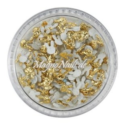 3D Einlegemotive - Shapes - 3D Hasen gold 5 mm Nailart Nageldesign Nail art