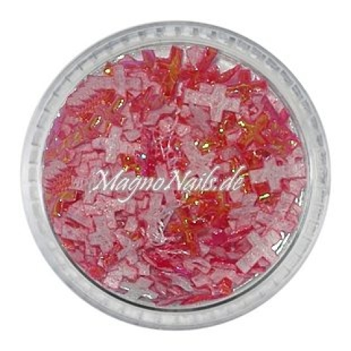 3D Einlegemotive - Shapes - Kreuze rot Nailart Nageldesign Nail art