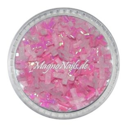 3D Einlegemotive - Shapes - Kreuze rosa Nailart Nageldesign Nail art