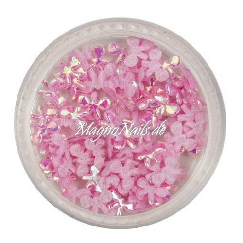 3D Einlegemotive - Shapes - Schleifen rosa 5 mm Nail Art Soft Einleger