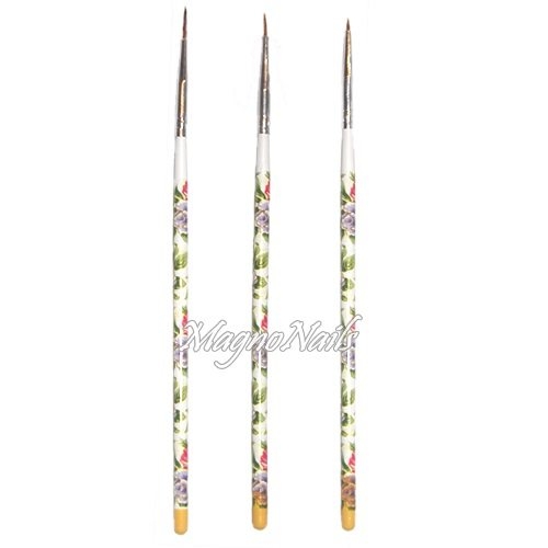 Nail Art Pinsel Set 3-Teilig Nagelpinsel Nägel Nagelstudio Zubehör Günstig Schnäppchen