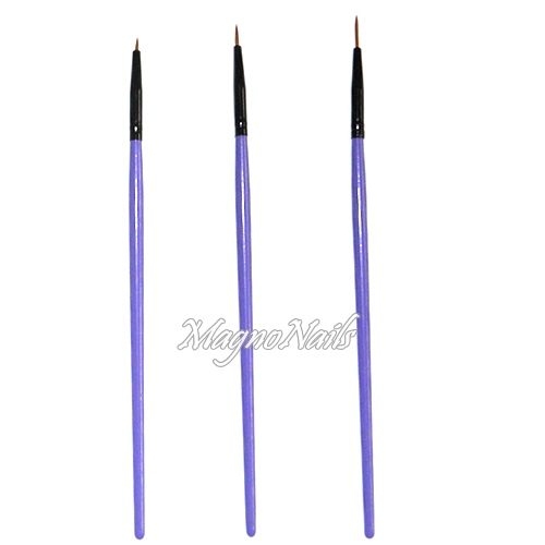 Nail Art Pinsel Set 3-Teilig Nagelpinsel Nägel Nagelstudio Zubehör Günstig Schnäppchen
