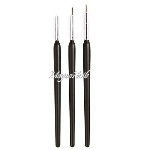 Nail Art Pinsel Set 3 -Teilig Nagelpinsel Nägel Nagelstudio Zubehör Günstig Schnäppchen